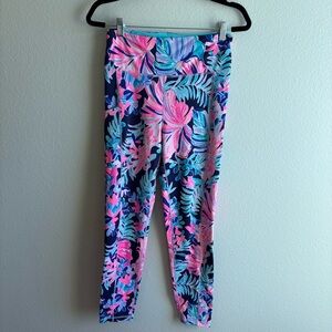 Lilly Pulitzer Luxletic Weekender high-rise leggings in the "Garden Get Away"